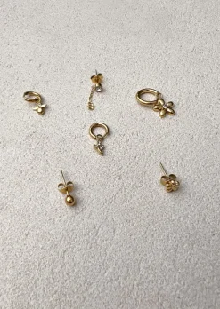 New Abelia - 6 Boucles d'Oreilles Dorées - Bijoux InoxydablesEasy Clothes Boucles d'oreilles