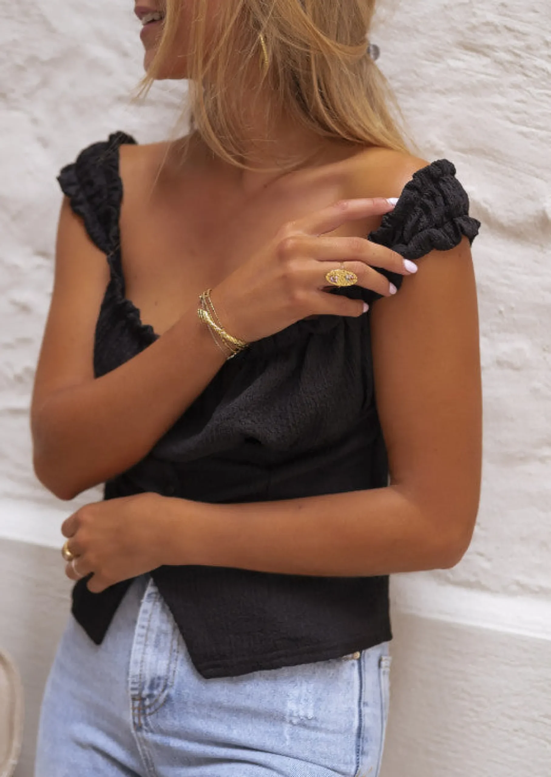 Online Bague Dorée - Pipo - Perles Fleurs ColoréesEasy Clothes Bagues