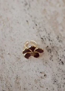 Cheap Bague Lipa - Fleur Brune - Acier InoxydableEasy Clothes Bagues