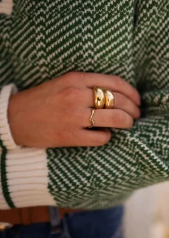 Hot Bague Nils - Dorée - Ajustable - Acier InoxydableEasy Clothes Bagues