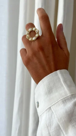 Best Bague Sefer - écrue et doréeEasy Clothes Bagues