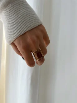 Flash Sale Bague Ural - doré et briqueEasy Clothes Bagues