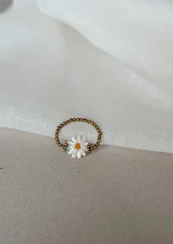 Shop Bague Viva dorée | Bague marguerite | Prêt-à-porter en ligne | Easy Clothes Bagues