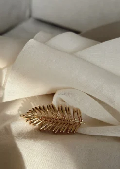 Online Barrette Cannes dorée | Barrette en feuille | Prêt-à-porter en ligne | Easy Clothes Accessoires Cheveux