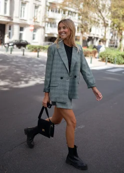 Flash Sale Blazer Asly à carreaux - vertEasy Clothes Femme Blazers