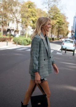 Flash Sale Blazer Asly à carreaux - vertEasy Clothes Femme Blazers