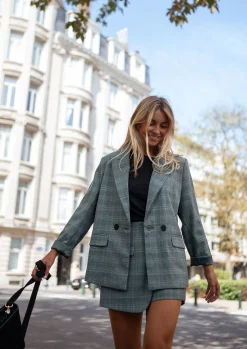 Flash Sale Blazer Asly à carreaux - vertEasy Clothes Femme Blazers