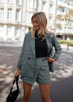 Flash Sale Blazer Asly à carreaux - vertEasy Clothes Femme Blazers