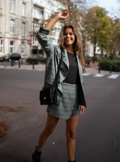 Flash Sale Blazer Asly à carreaux - vertEasy Clothes Femme Blazers
