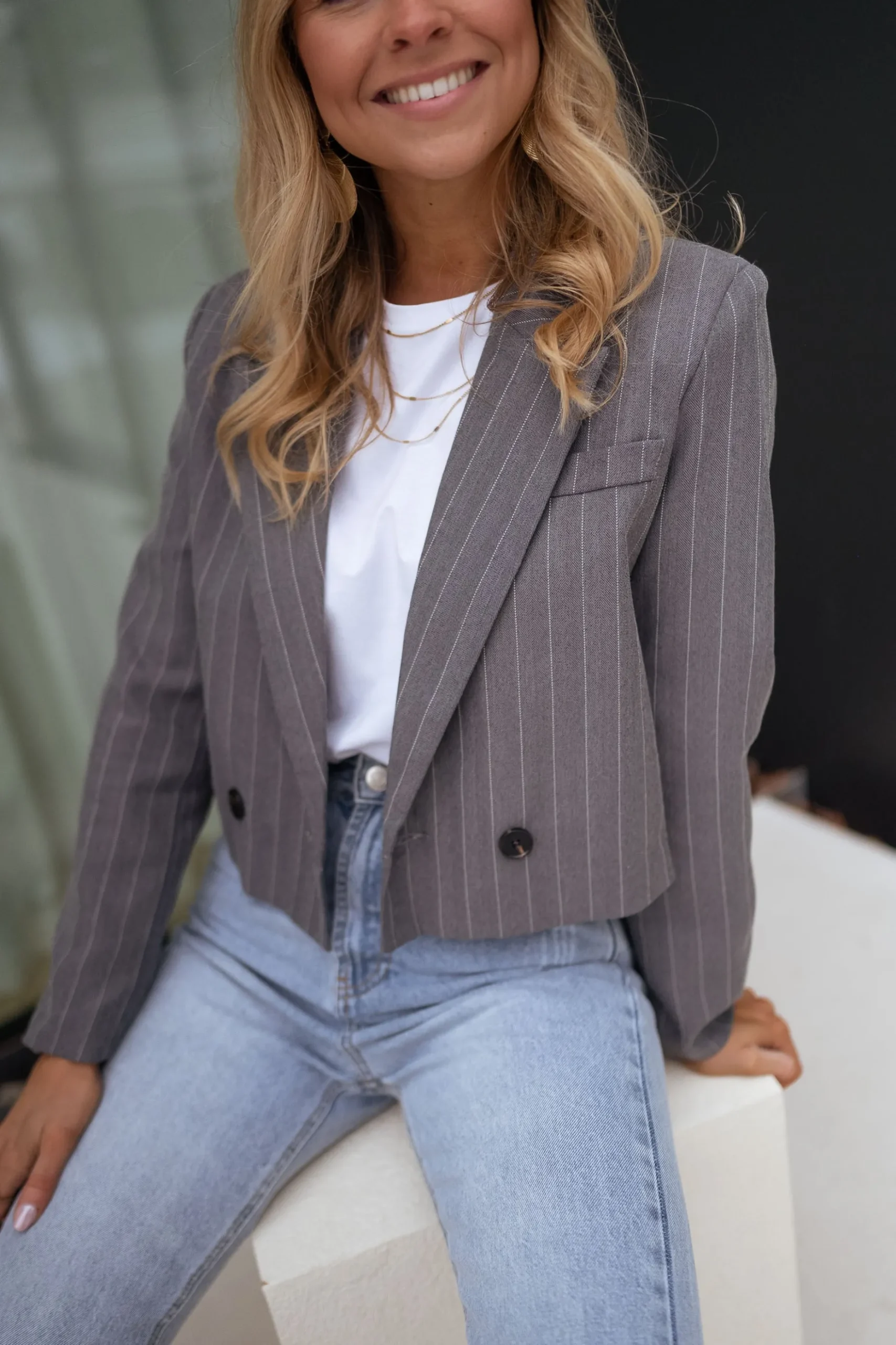 Cheap Blazer Manthy - gris lignéEasy Clothes Femme Blazers