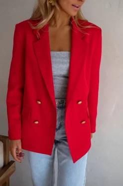 Clearance Blazer Maon - Rouge Vif - Ensemble Moderne & TendanceEasy Clothes Femme Blazers