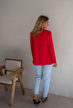 Clearance Blazer Maon - Rouge Vif - Ensemble Moderne & TendanceEasy Clothes Femme Blazers