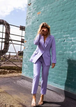 Shop Blazer Tinou lilas | Blazer effet satiné | Prêt-à-porter en ligne | Easy Clothes Femme Blazers