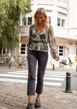 Clearance Blouse Aidan - À Fleurs - Made in France - Manches LonguesEasy Clothes Femme Chemisiers & Blouses