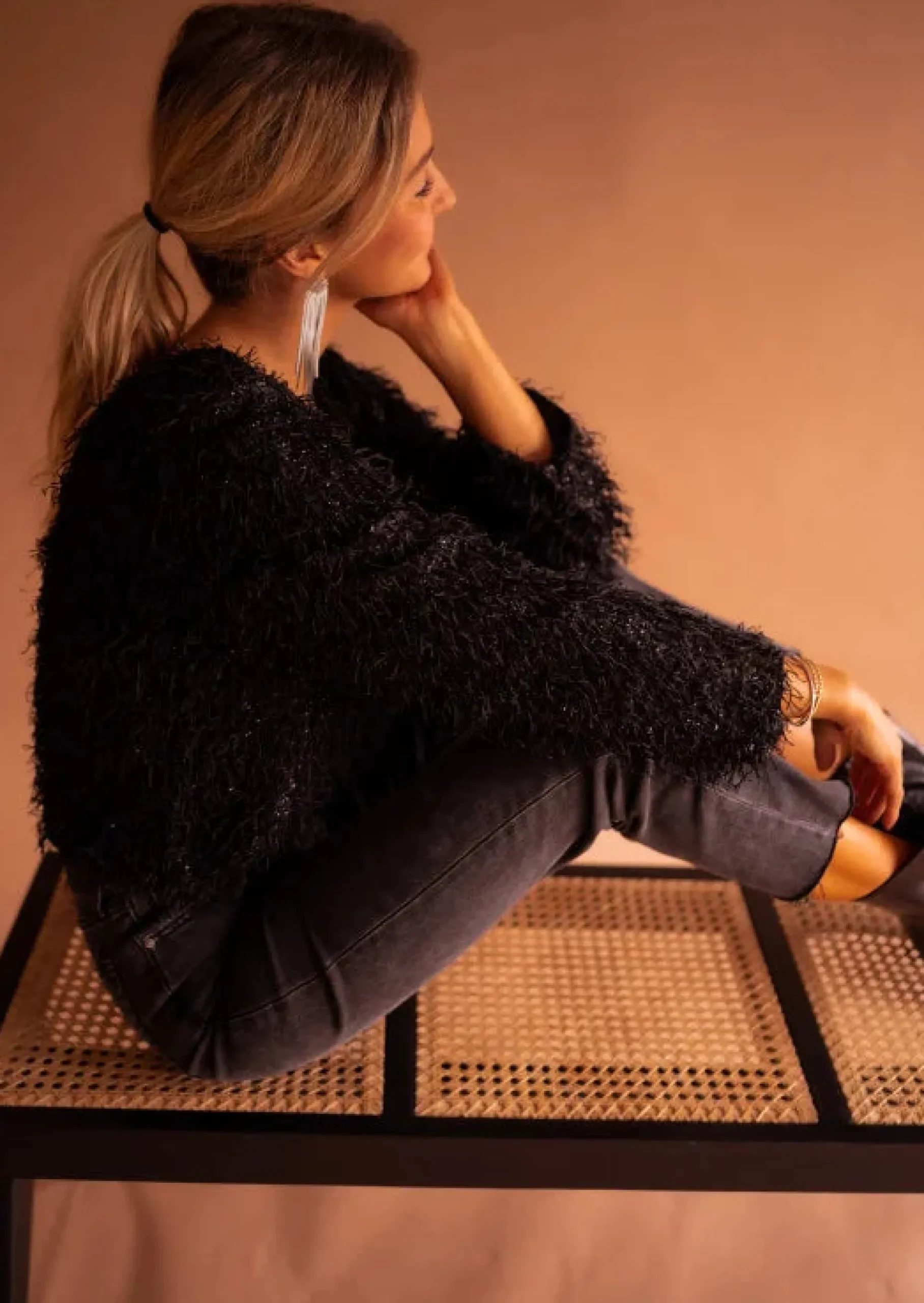 Fashion Blouse Alexia - Noire - Décolleté Dos - Vêtements FemmeEasy Clothes Femme Chemisiers & Blouses