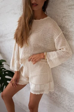 New Blouse Augustine - écrue en crochetEasy Clothes Femme Chemisiers & Blouses