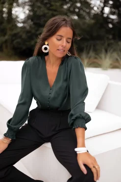 Hot Blouse Daina - verteEasy Clothes Femme Chemisiers & Blouses