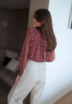 Sale Blouse Danica - bordeaux à motifsEasy Clothes Femme Chemisiers & Blouses