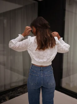 Store Blouse Jana - blanche à broderieEasy Clothes Femme Chemisiers & Blouses