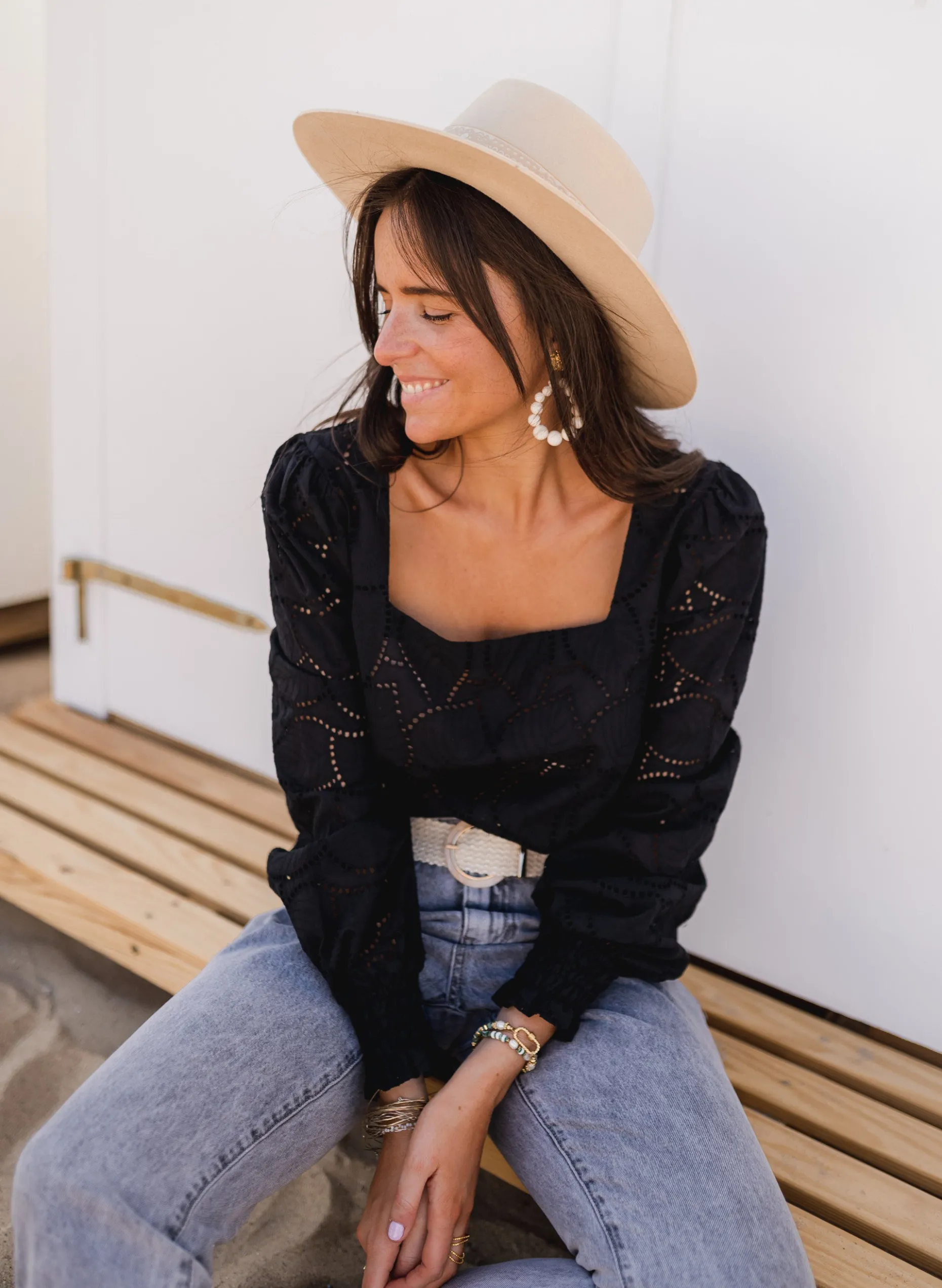 Outlet Blouse Jody CREATION - noireEasy Clothes Femme Chemisiers & Blouses