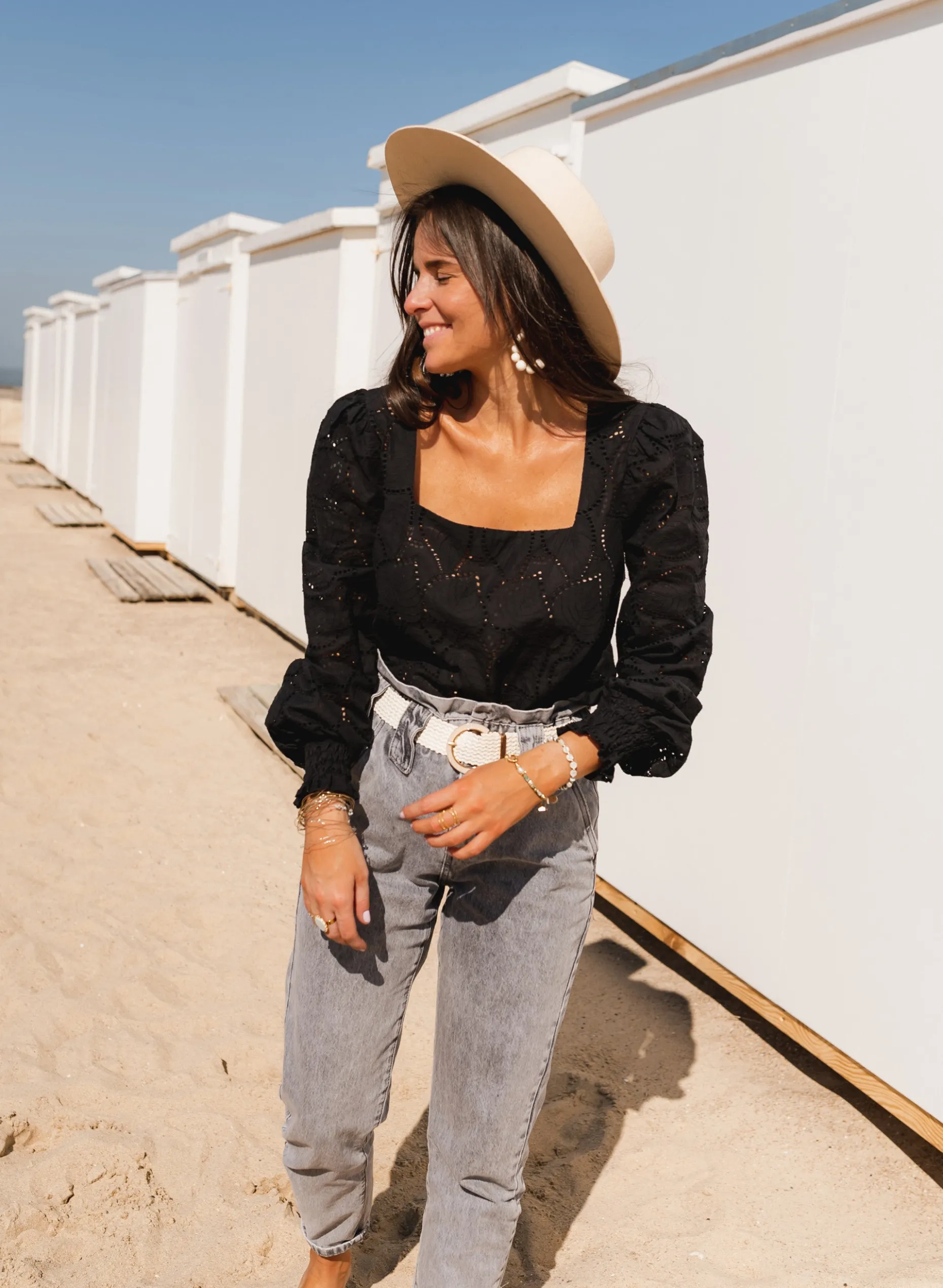 Outlet Blouse Jody CREATION - noireEasy Clothes Femme Chemisiers & Blouses