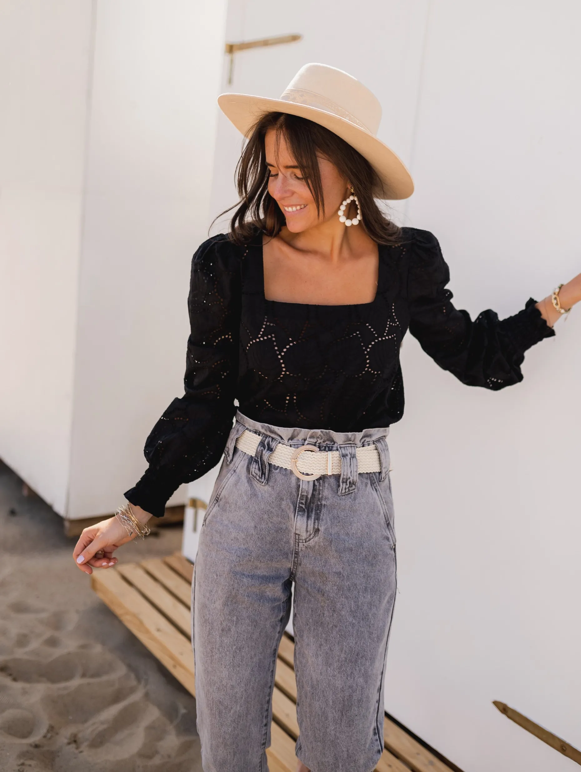 Outlet Blouse Jody CREATION - noireEasy Clothes Femme Chemisiers & Blouses