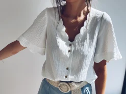 New Blouse Kathy - blancheEasy Clothes Femme Chemisiers & Blouses