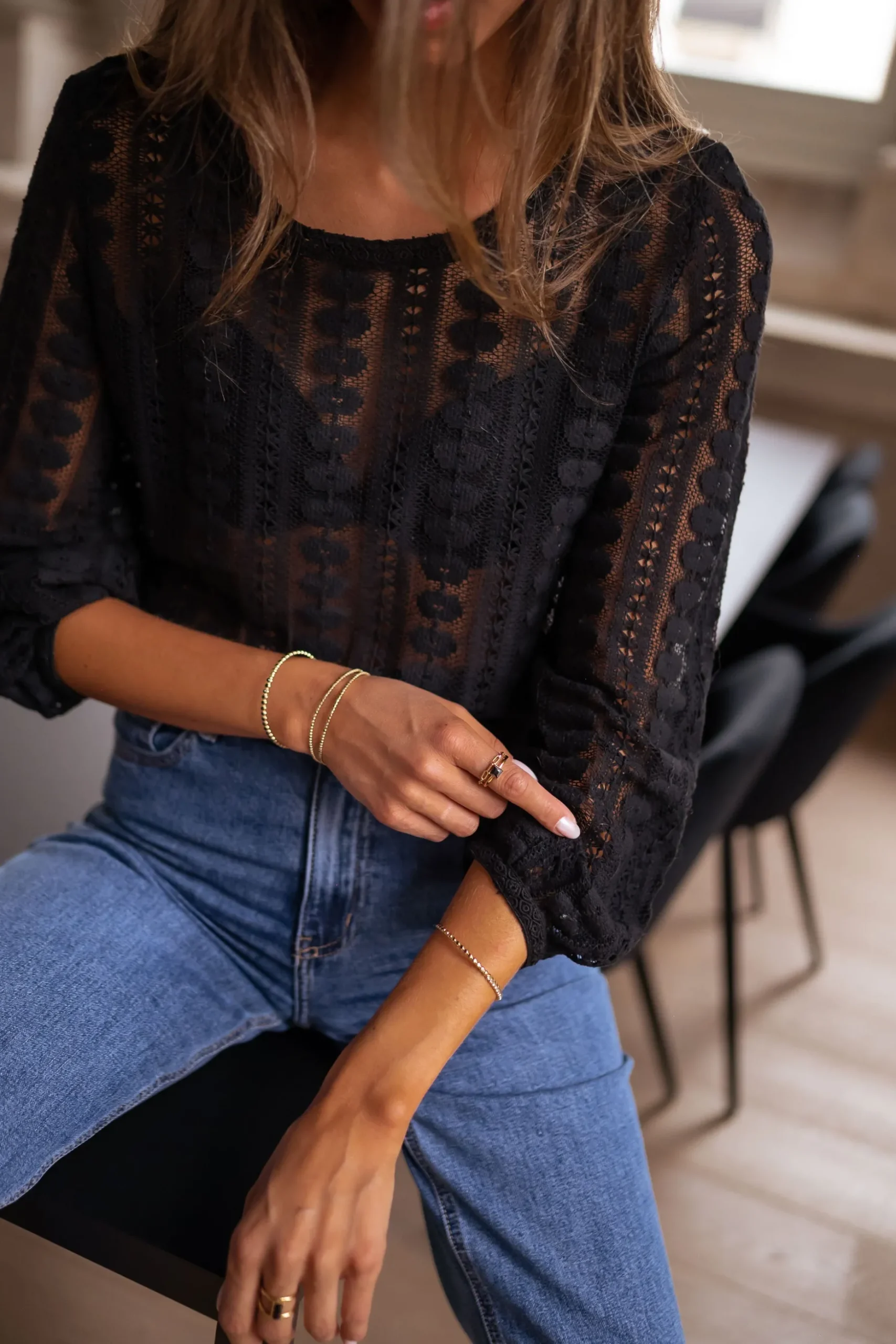 Cheap Blouse Laslo - noireEasy Clothes Femme Chemisiers & Blouses