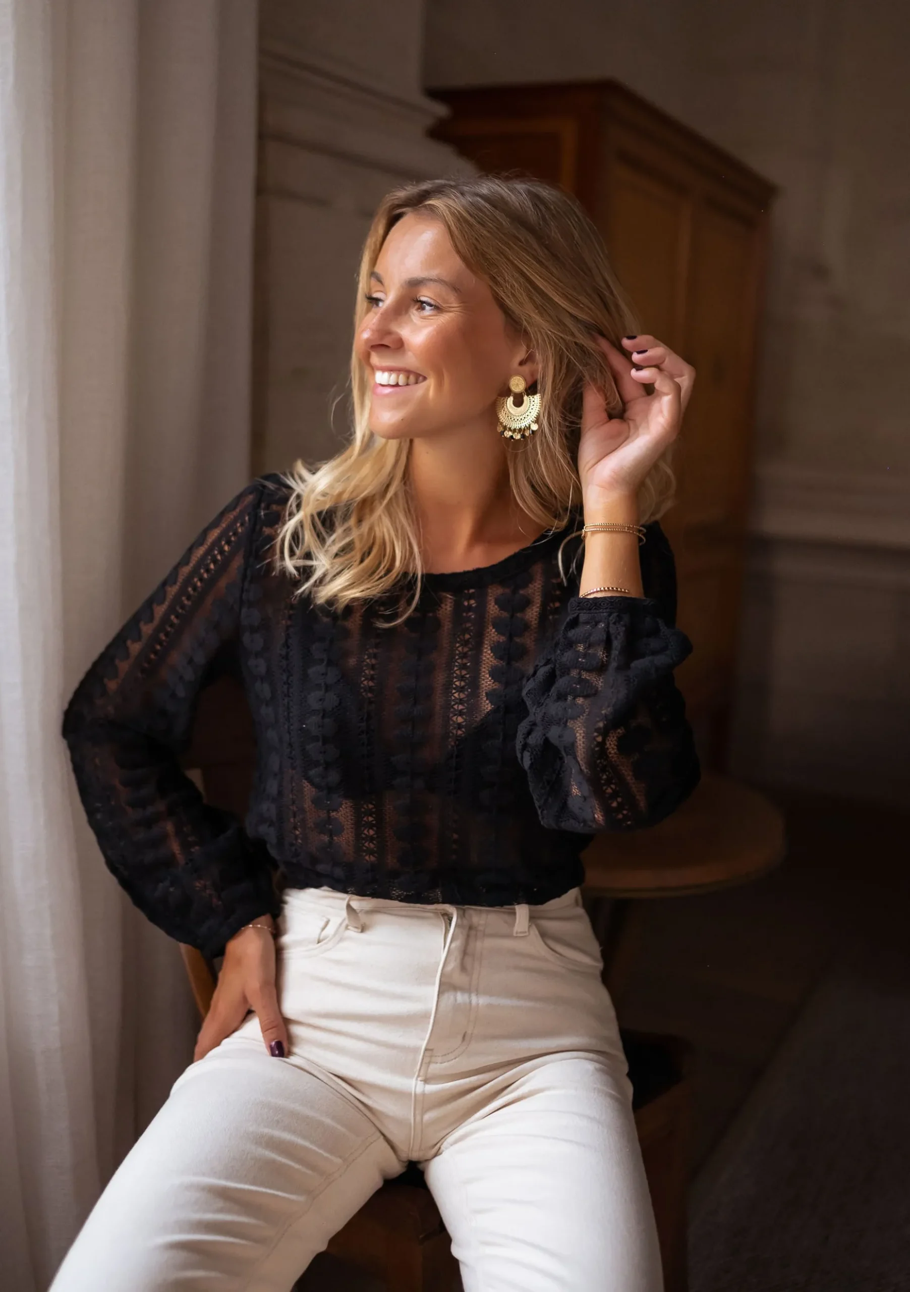 Cheap Blouse Laslo - noireEasy Clothes Femme Chemisiers & Blouses