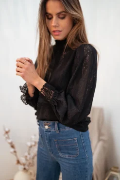 Best Blouse Terry - noireEasy Clothes Femme Chemisiers & Blouses