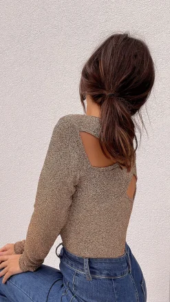 Store Body Lili CREATION - doré à paillettesEasy Clothes Femme Body & Lingerie