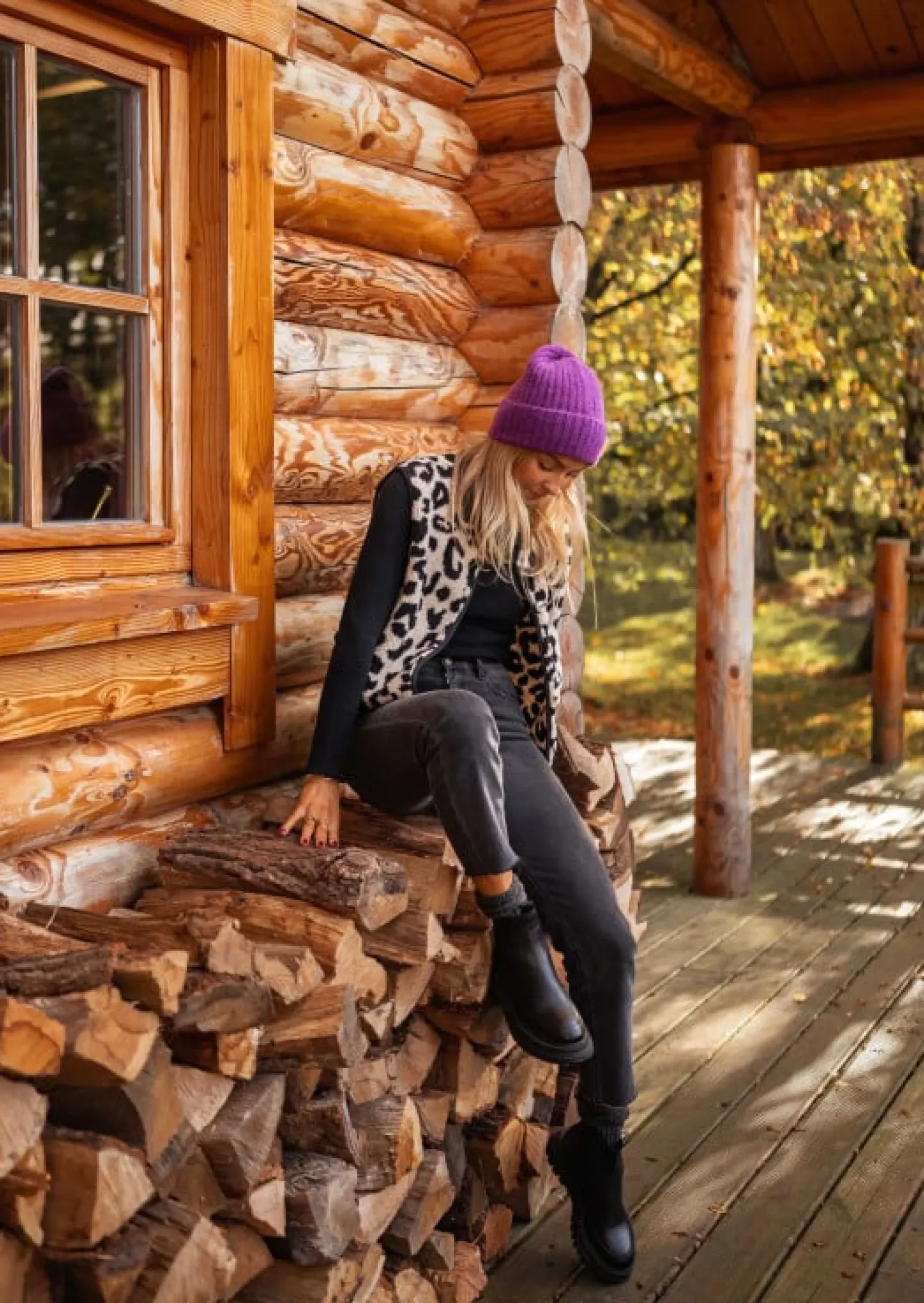 Outlet Bonnet Sama - Mauve - En Maille & DouxEasy Clothes Bonnets & Gants