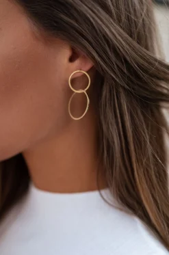 Hot Boucles d’oreilles Denou - doréesEasy Clothes Boucles d'oreilles