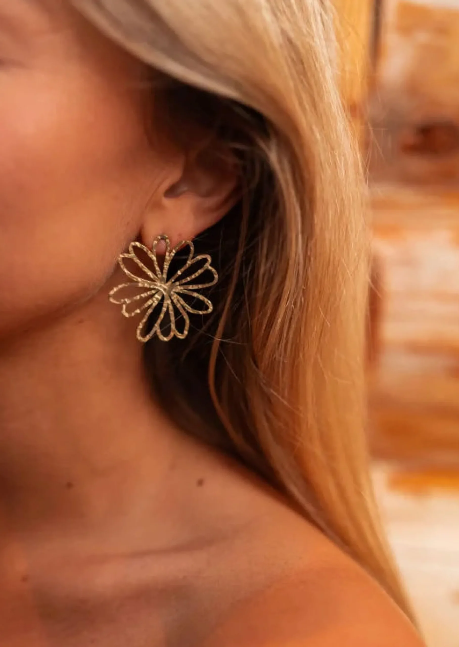 Clearance Boucles d’Oreilles Djena - Dorées - FleurEasy Clothes Boucles d'oreilles