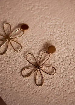 Sale Boucles d’Oreilles Doria - À Clip - Dorées - FleursEasy Clothes Boucles d'oreilles