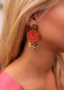 Best Boucles d’oreilles Nitra - Perles Terracotta - Bijoux Easy Clothes Boucles d'oreilles