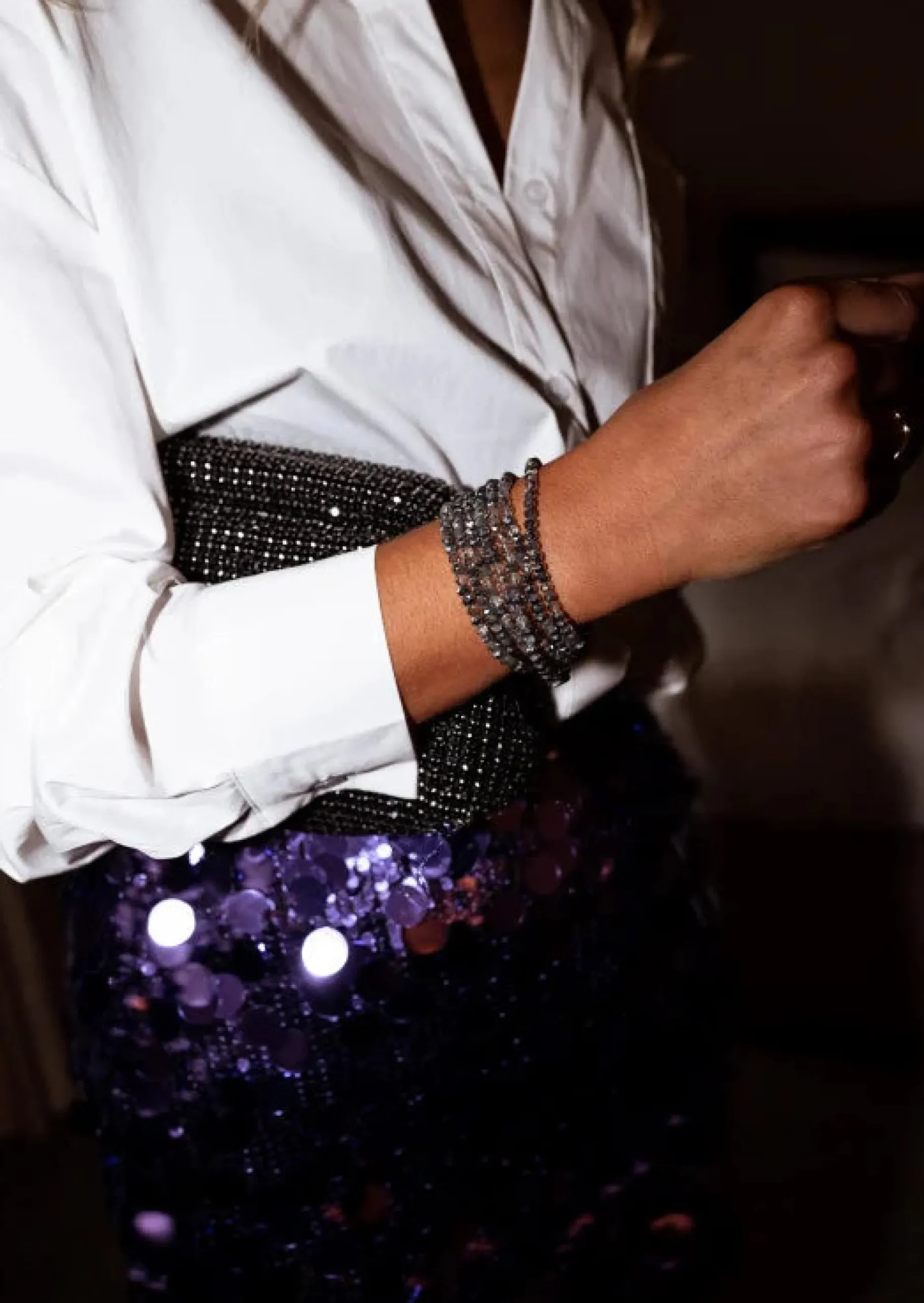 Best Bracelet Henno - Gris - Perles BrillantesEasy Clothes Bracelets