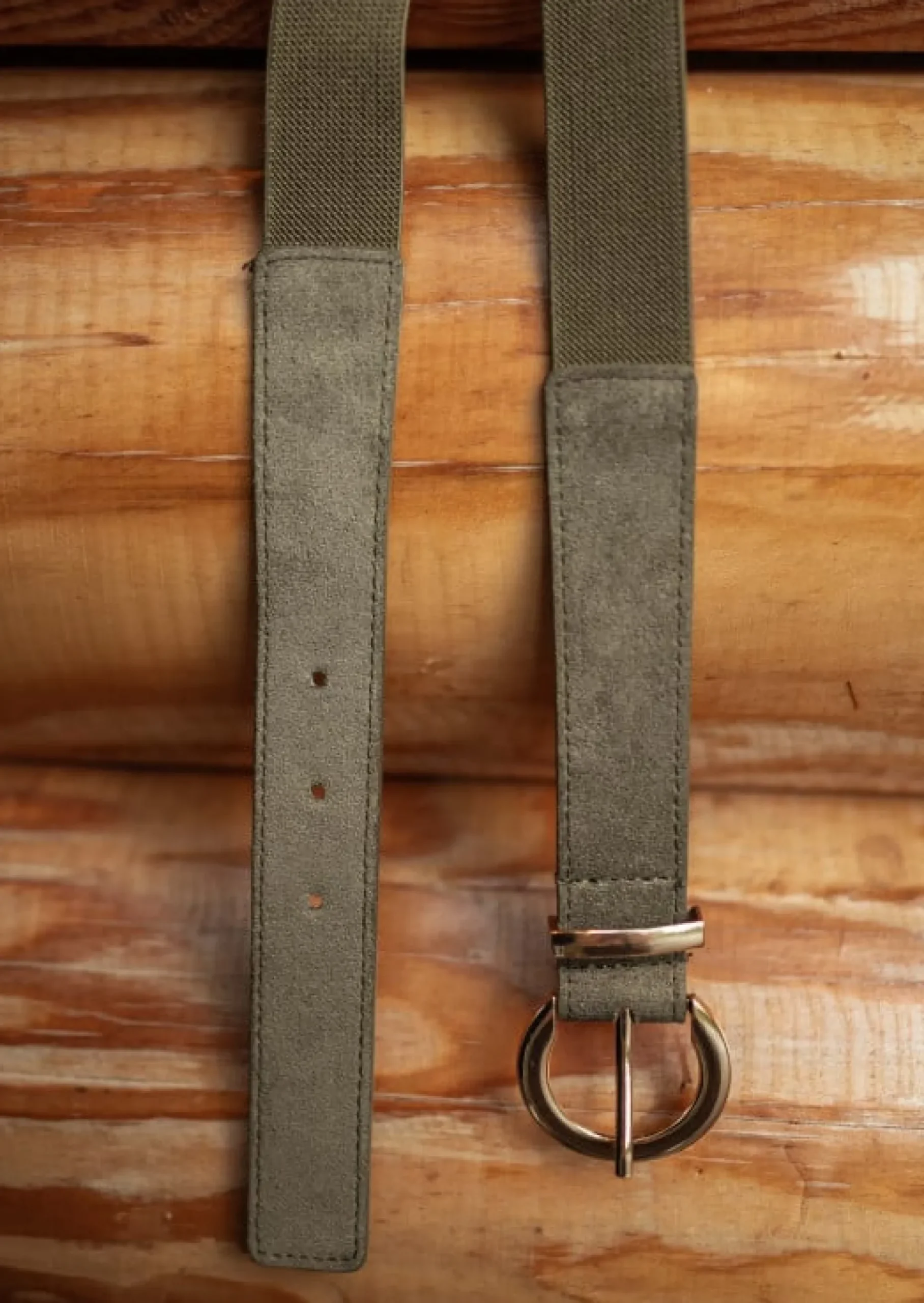 Sale Ceinture Dany - Kaki - Ajustable - Boucle DoréeEasy Clothes Ceintures