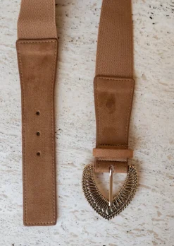 Best Ceinture Safa Camel - Boucle Dorée - AjustableEasy Clothes Ceintures