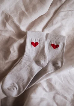 Hot Chaussettes - Heart - Paillettes argentéesEasy Clothes Chaussettes