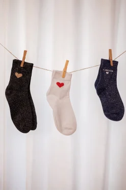 Hot Chaussettes - Heart - Paillettes argentéesEasy Clothes Chaussettes