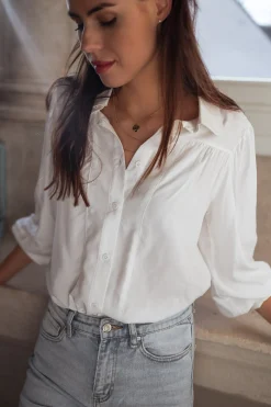 Discount Chemise Apolline - blancheEasy Clothes Femme Chemisiers & Blouses