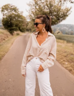 Cheap Chemise Arkie - beige en linEasy Clothes Femme Chemisiers & Blouses