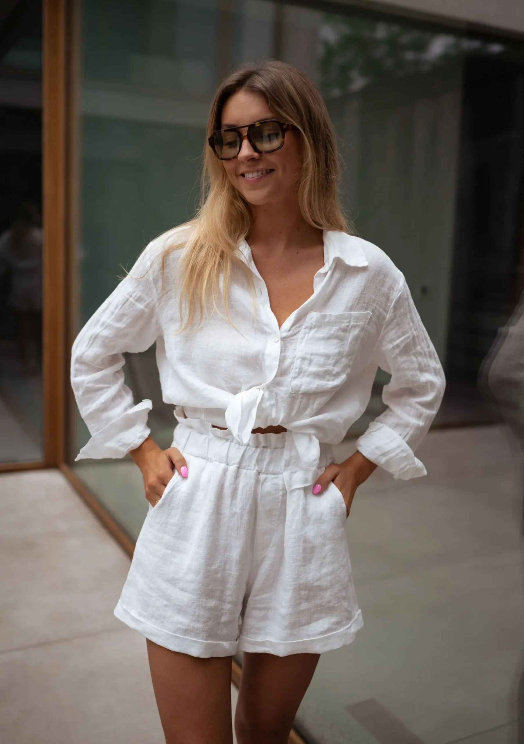 Hot Chemise Arkie - blanche en linEasy Clothes Femme Chemisiers & Blouses