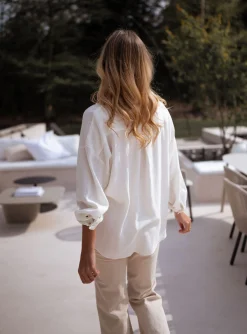 Outlet Chemise blanca - écrue en linEasy Clothes Femme Chemisiers & Blouses