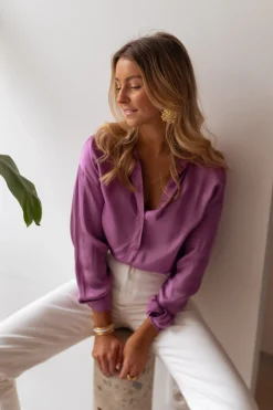 Best Sale Chemise Britte - mauveEasy Clothes Femme Chemisiers & Blouses