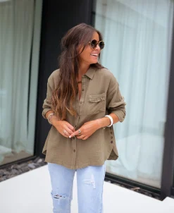 Sale Chemise Fanny - kakiEasy Clothes Femme Chemisiers & Blouses