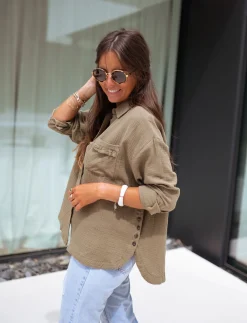 Sale Chemise Fanny - kakiEasy Clothes Femme Chemisiers & Blouses