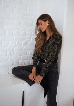 Cheap Chemise Merida - noire à motifs vertsEasy Clothes Femme Chemisiers & Blouses