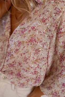 Cheap Chemise Nara - Beige & Rose - FluideEasy Clothes Femme Chemisiers & Blouses